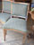 19th century French walnut pair side chairs
