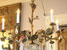 20th century French brass floral chandelier