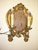 19th century Italian carved giltwood placques made into sconces