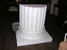 Greek revival architectural column demiliune