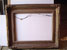 20th century American carved wood white washed frame