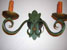 French green iron sconces