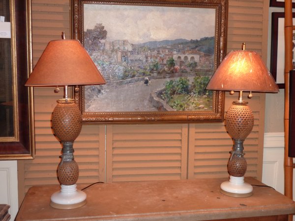 French Seltzer Bottle Lamps