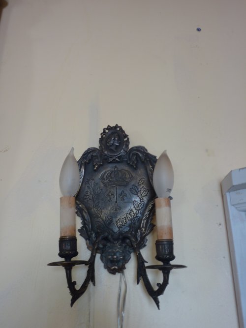 Pair of Bronze Sconces