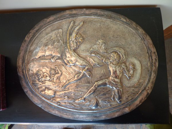 Embossed Silvered Plaque