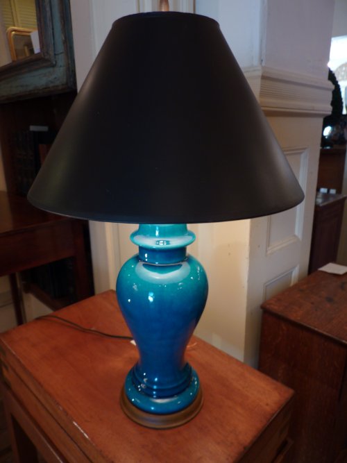 Turquoise Mid Century Lamp