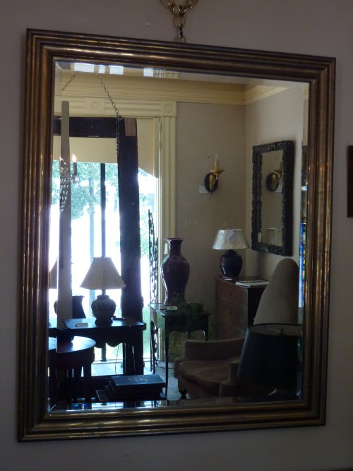 Mid Century Brass Mirror