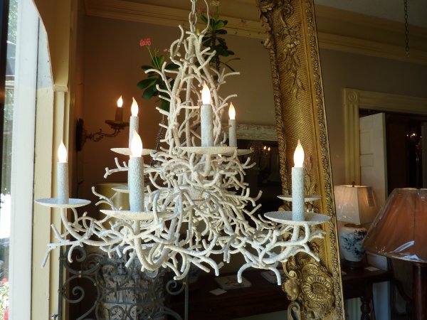 Faux Coral Chandelier