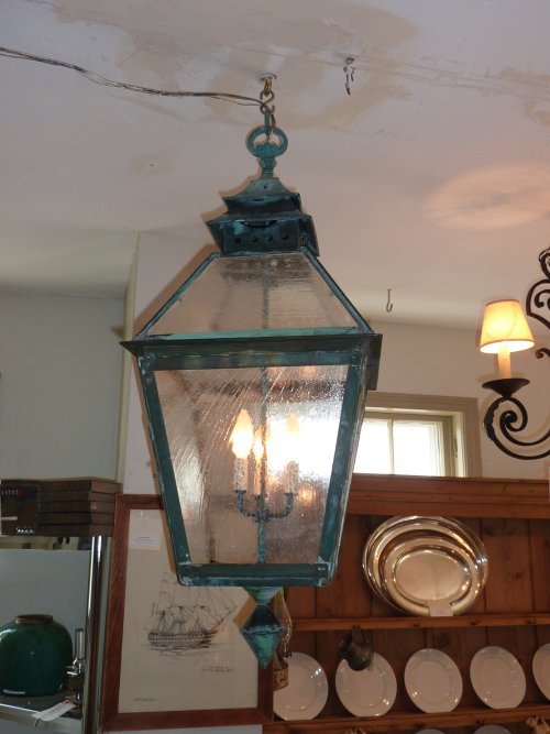 Verdigris Copper Lantern