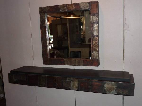 Paul Evans Console and Mirror