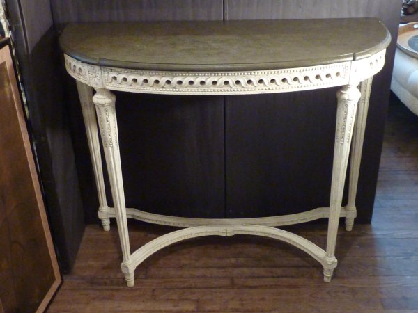 Louis XVI Demi Lune Console