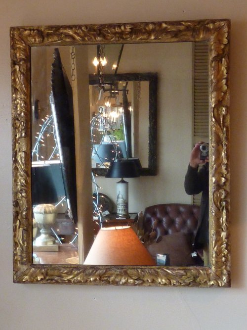 19th Century French Leafy Mirror