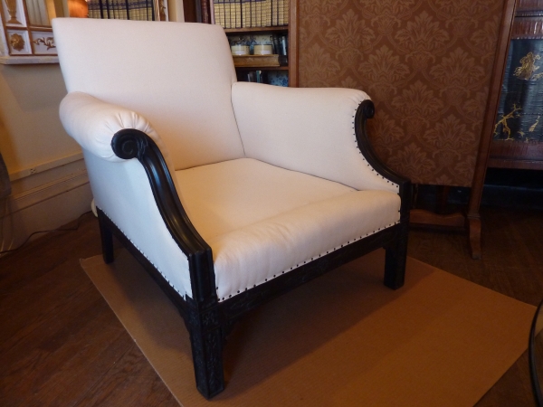 English Chinese Chippendale Club Chair