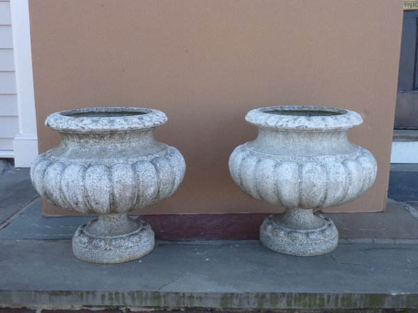 Pair of Antique Iron Planters