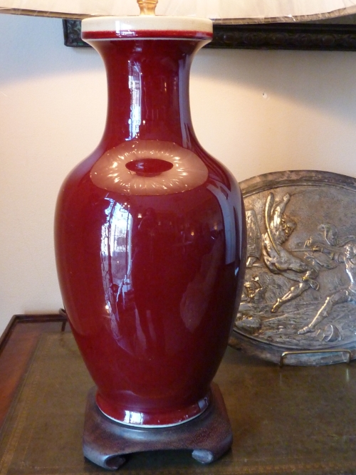 Chinese Sang de Boeuf Lamp
