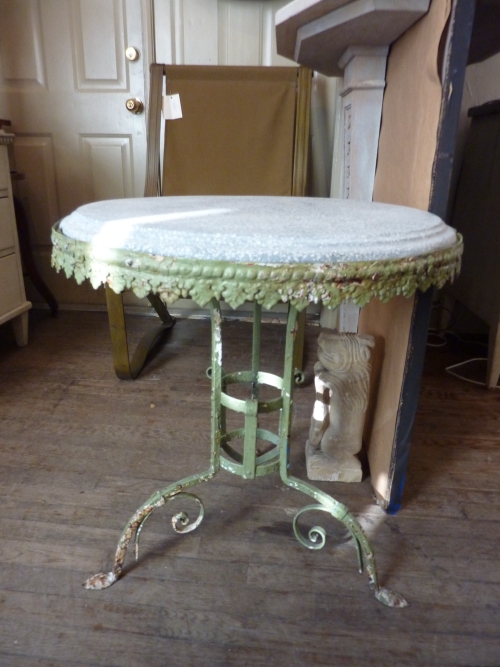 Vintage French Iron Garden Table