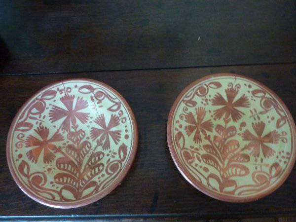 Pair of Spanish Lusterware Plates