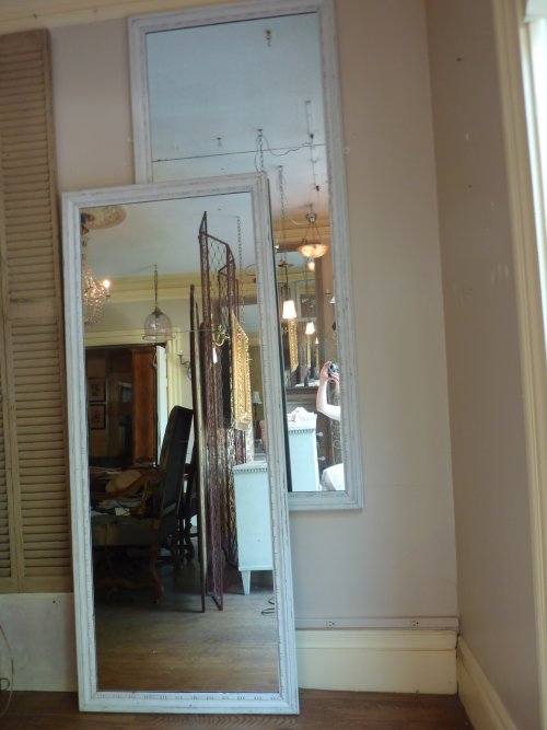 Pair of Whitewashed Mirrors