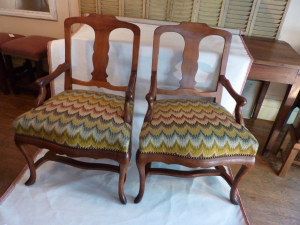 Pair of Fruitwood Armchairs