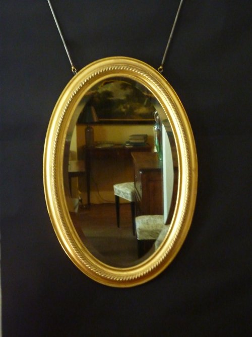 Antique American Oval Mirror