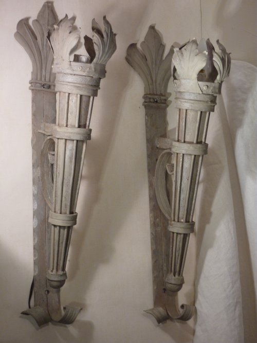 Iron Torchiere Sconces