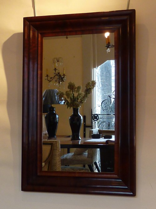 French Polish Mahogany Mirror