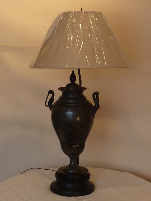 Pewter Hot Water Urn Lamp