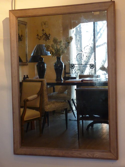 Large Weathered Mirror with Contrasting Edge