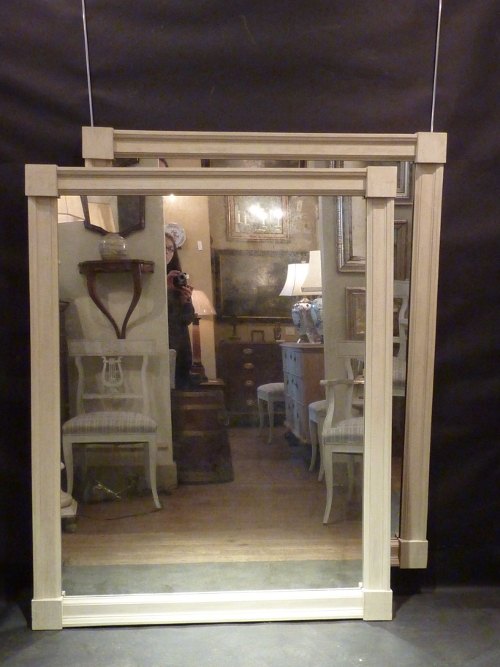 Pair of Large Whitewashed Mirrors