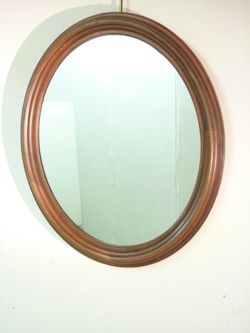Walnut Oval Mirror