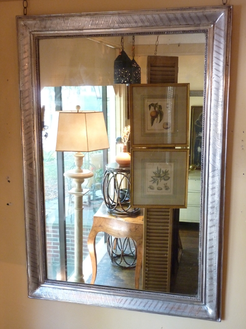 Large French Silverleaf Mirror