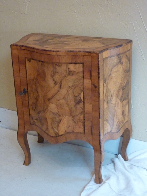 Serpentine Olivewood End Table