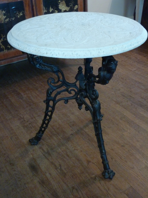 Iron and Marble Center Table