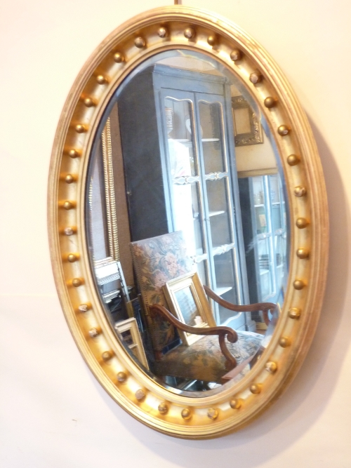 Regency Style Oval Mirror
