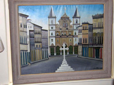 Oil on canvas signed Jose Alves and dated 1960