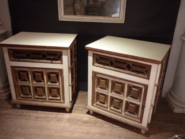 Spanish Colonial Mirrored Cabinets