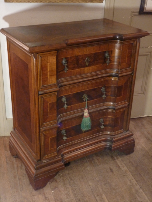 Italian Serpentine Inlay Cabinet