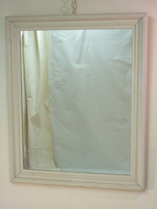 Large 20th Century Whitewashed Mirror