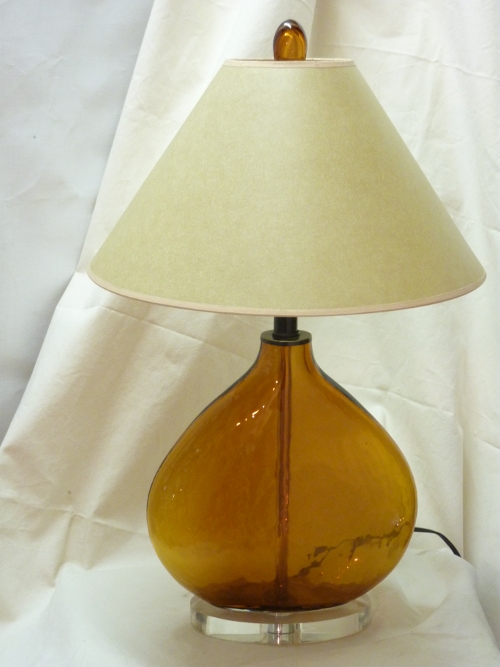 Amber Glass Lamp
