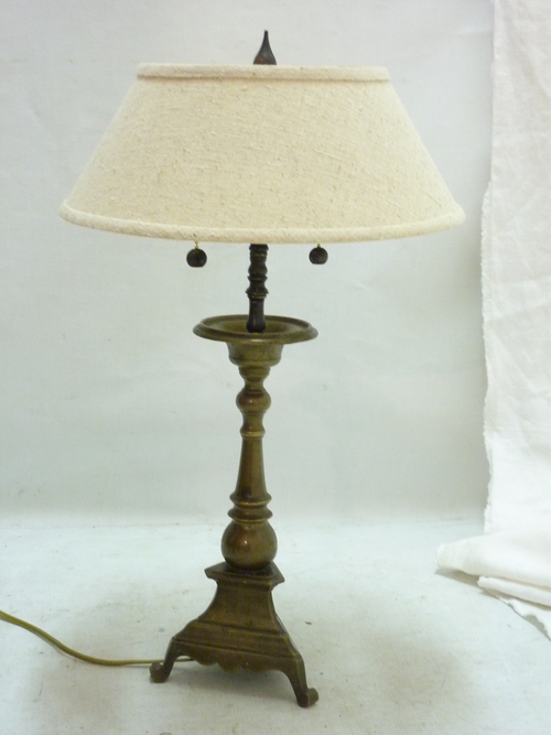 Bronze Candlestick Lamp