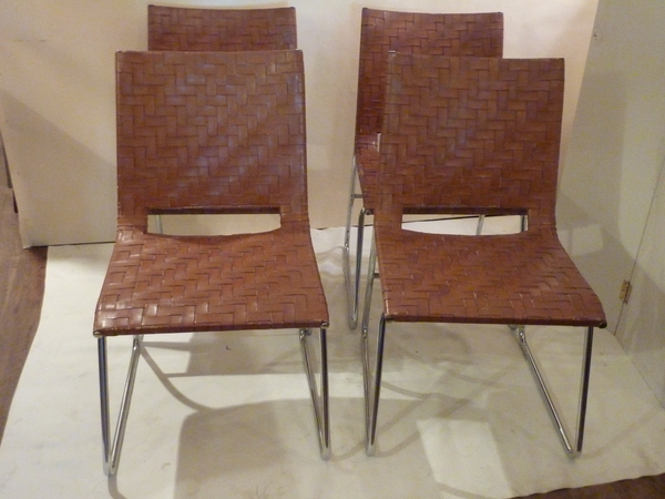 Leather Chromcraft Dining Chairs