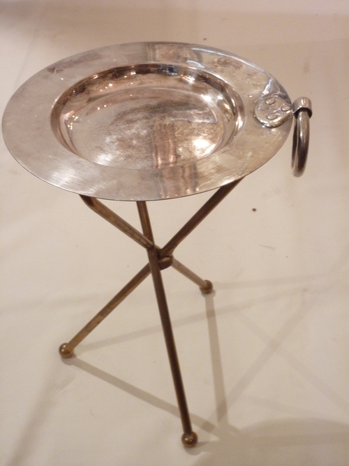 Silver and Brass Drink Table