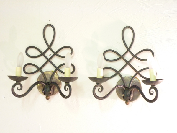 French Iron Sconces