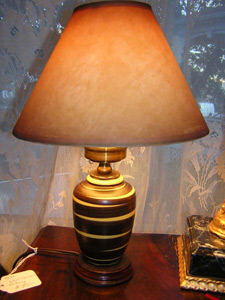 20th century West German pottery mini lamp