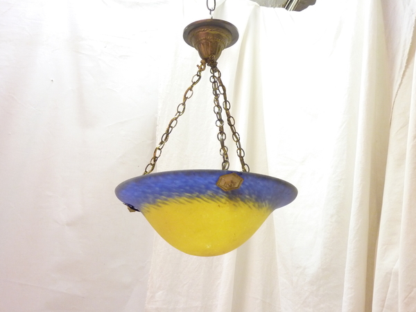 French Art Nouveau Bowl Light