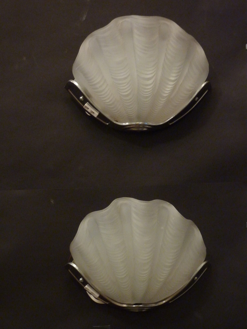 Chrome and Glass Sconces