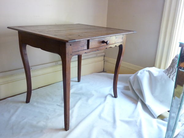 18th Century French Walnut Squarish End Table
