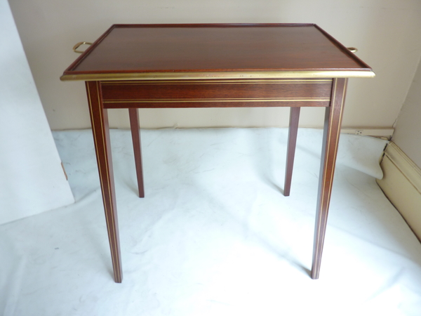 Mahogany and Brass Table