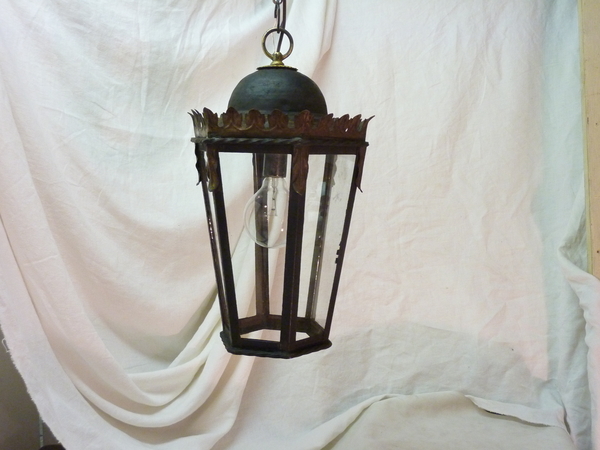 French Iron and Copper Lantern