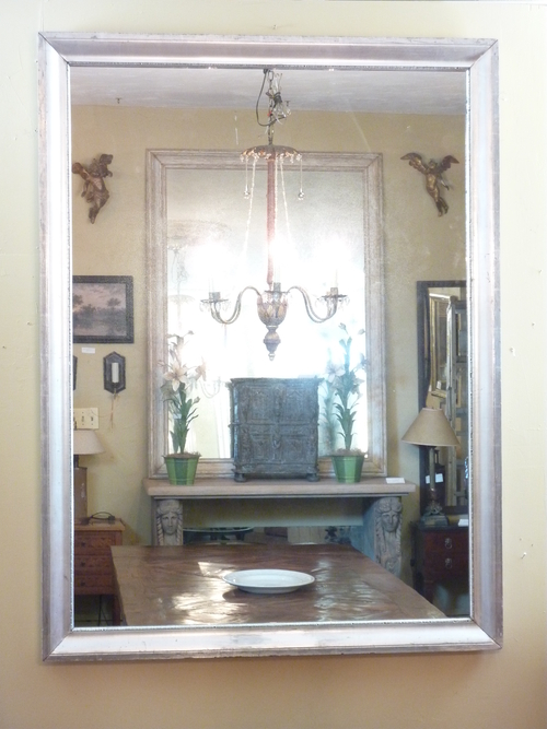 Large Simple Profile Silverleaf Mirror